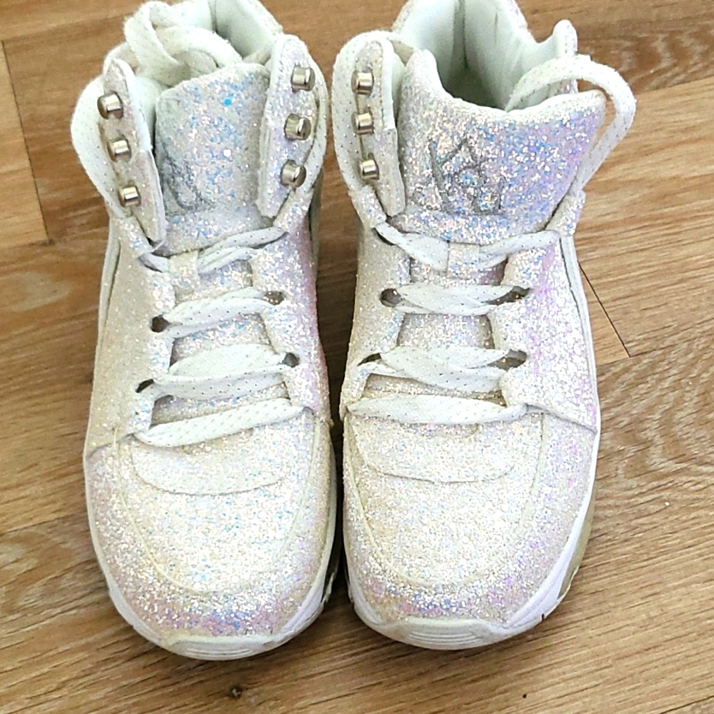 YRU glitter light up hi-top sneakers